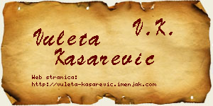 Vuleta Kašarević vizit kartica